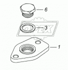 740.30-1317571 Фланец фигурный 55х87; 1отв.ф21 под датчик /2отв.ф9 крепления датчика включения венти КАМАЗ-УВК